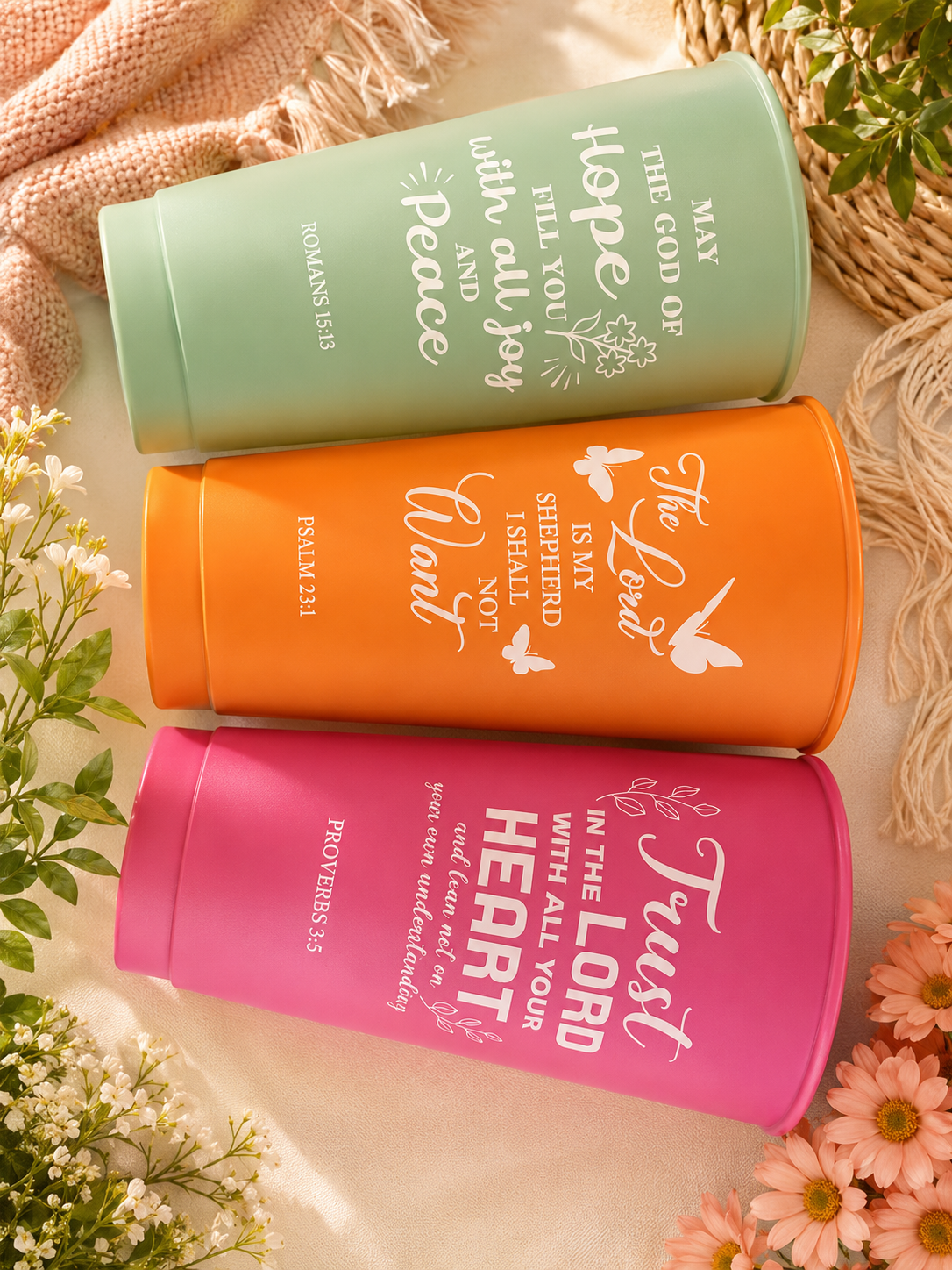 Faith inspired tumblers