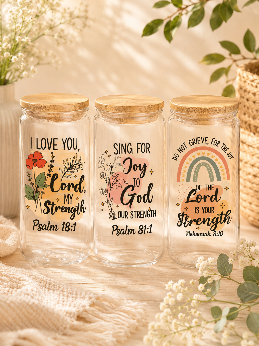 ✨ Faith-Filled Glass Cups ✨
