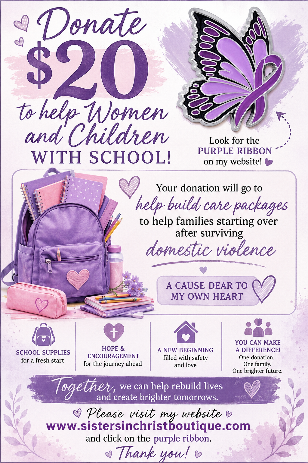 💜 Help a Family Start Over: Donation Opportunity