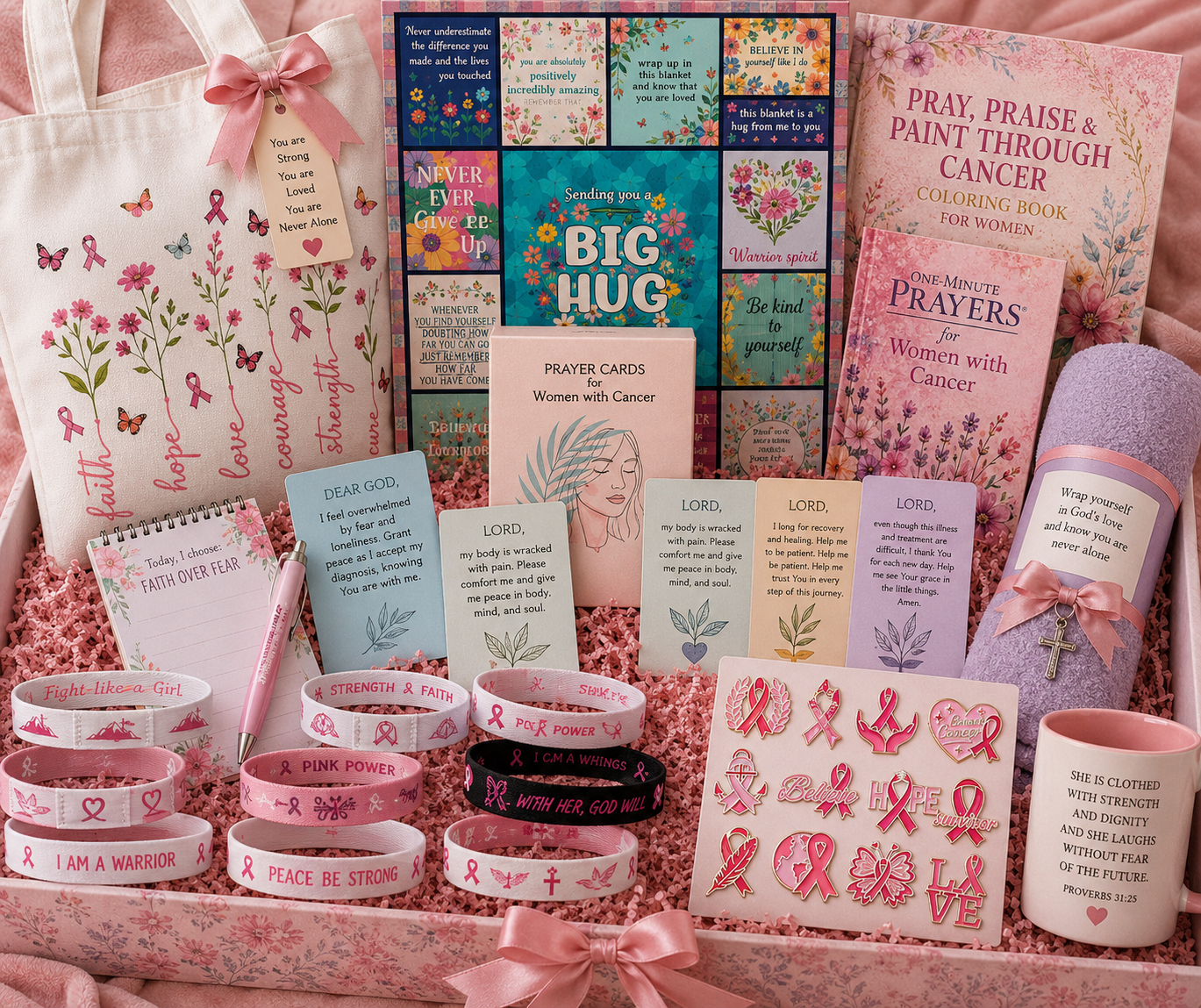 🎀 Faith, Hope & Love Breast Cancer Encouragement Bundle 🎀