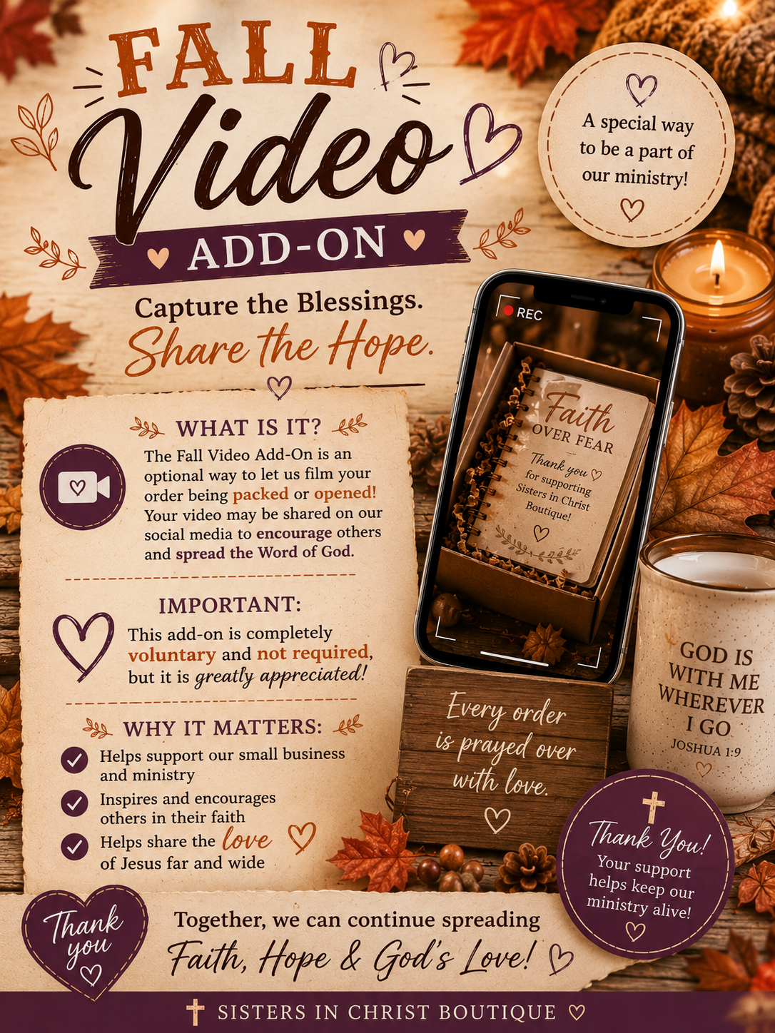 Video Add-On (Optional)🤎